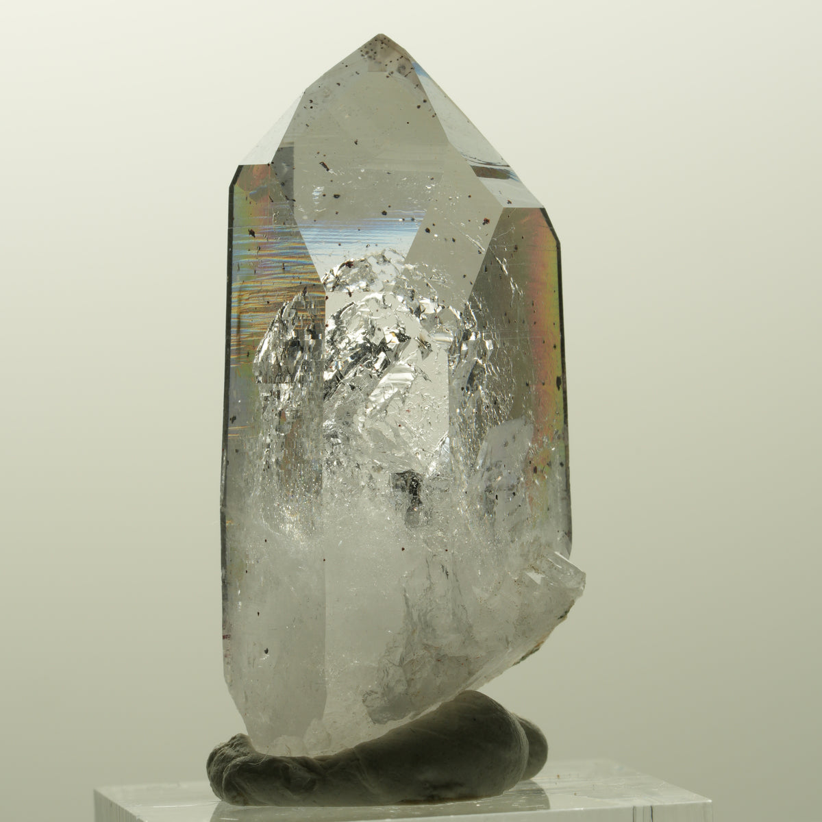 Harlekin Lemurian Phantom Amethyst Spitze Streep Mine, Goboboseb, Namibia 41*19*16mm #14846