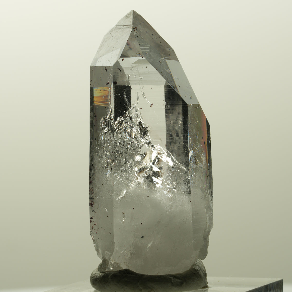Harlekin Lemurian Phantom Amethyst Spitze Streep Mine, Goboboseb, Namibia 41*19*16mm #14846