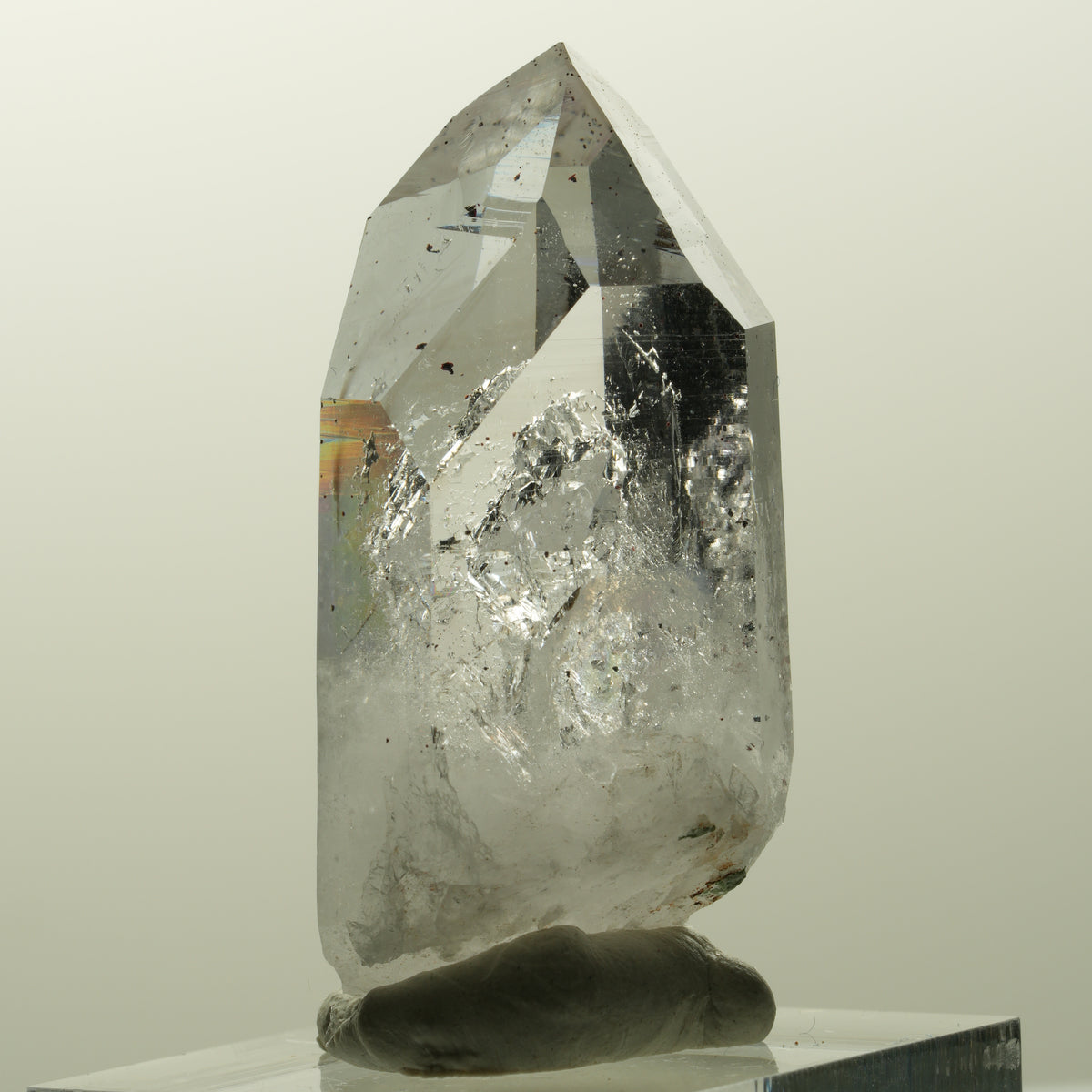 Harlekin Lemurian Phantom Amethyst Spitze Streep Mine, Goboboseb, Namibia 41*19*16mm #14846
