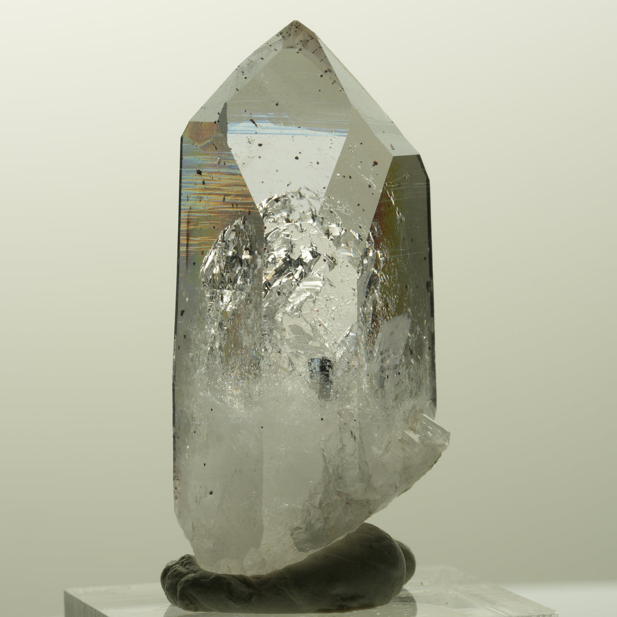 Harlekin Lemurian Phantom Amethyst Spitze Streep Mine, Goboboseb, Namibia 41*19*16mm #14846