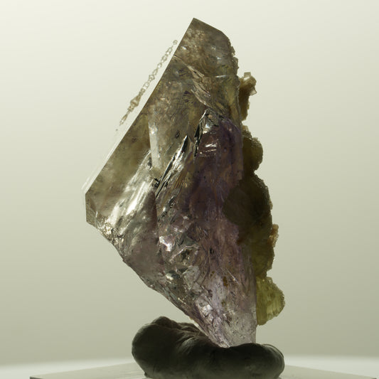 Skelett Phantom Amethyst mit Prehnit, Hämatit Streep Mine, Goboboseb, Namibia 44*24*23mm #14847