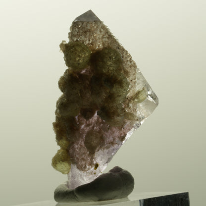 Skelett Phantom Amethyst mit Prehnit, Hämatit Streep Mine, Goboboseb, Namibia 44*24*23mm #14847