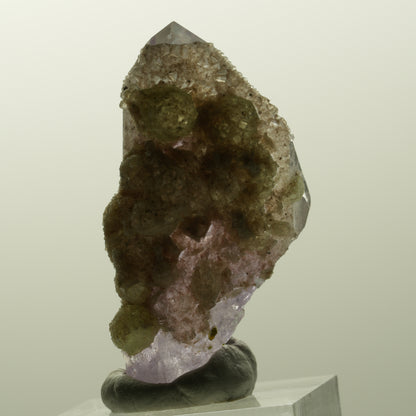 Skelett Phantom Amethyst mit Prehnit, Hämatit Streep Mine, Goboboseb, Namibia 44*24*23mm #14847