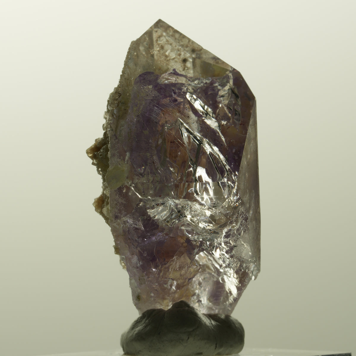Skelett Phantom Amethyst mit Prehnit, Hämatit Streep Mine, Goboboseb, Namibia 44*24*23mm #14847