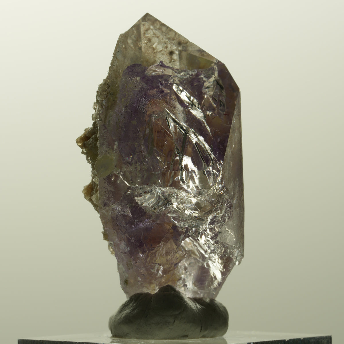 Skelett Phantom Amethyst mit Prehnit, Hämatit Streep Mine, Goboboseb, Namibia 44*24*23mm #14847