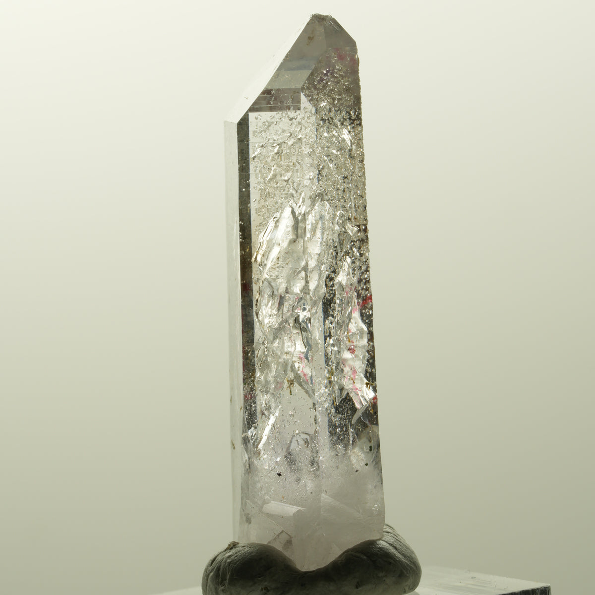 Enhydro Amethyst, Analcim, Hämatit, Epidot, große Blase Streep Mine, Namibia 46*15*11mm #14848