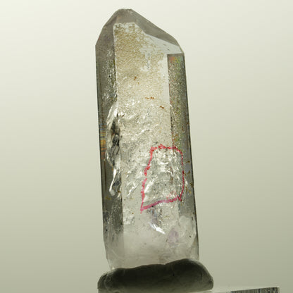Enhydro Amethyst, Analcim, Hämatit, Epidot, große Blase Streep Mine, Namibia 46*15*11mm #14848