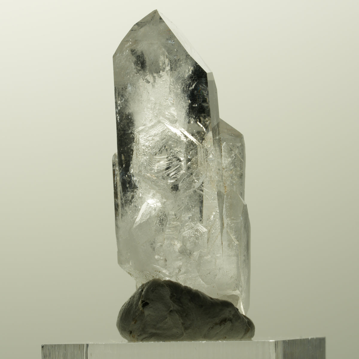 Seltene Phantom Skelett Rauchquarz Spitze Streep Mine, Goboboseb, Namibia 42*17*15mm #14849