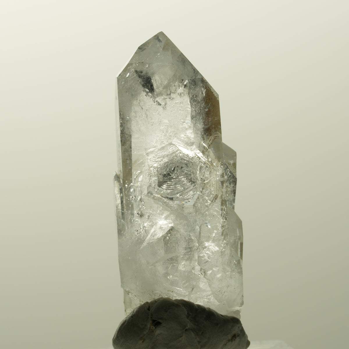 Seltene Phantom Skelett Rauchquarz Spitze Streep Mine, Goboboseb, Namibia 42*17*15mm #14849