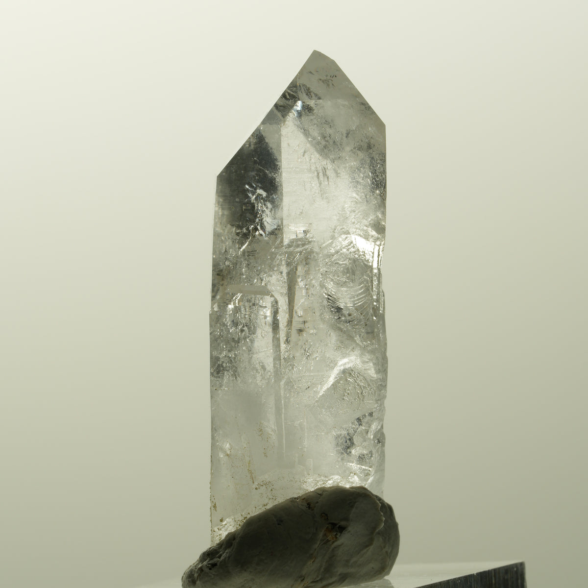 Seltene Phantom Skelett Rauchquarz Spitze Streep Mine, Goboboseb, Namibia 42*17*15mm #14849