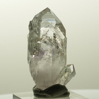 Skelett Phantom Amethyst mit Prehnit, Hämatit Streep Mine, Goboboseb, Namibia 44*24*16mm #14852