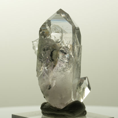 Skelett Phantom Amethyst mit Prehnit, Hämatit Streep Mine, Goboboseb, Namibia 44*24*16mm #14852