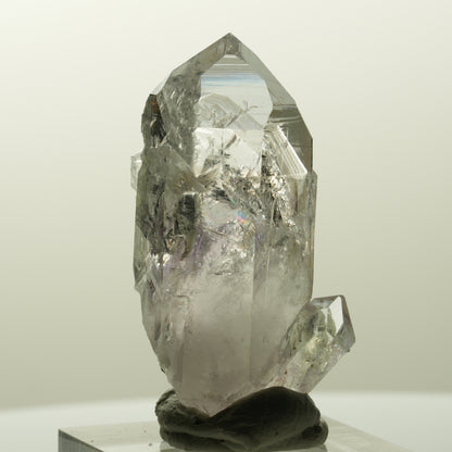Skelett Phantom Amethyst mit Prehnit, Hämatit Streep Mine, Goboboseb, Namibia 44*24*16mm #14852