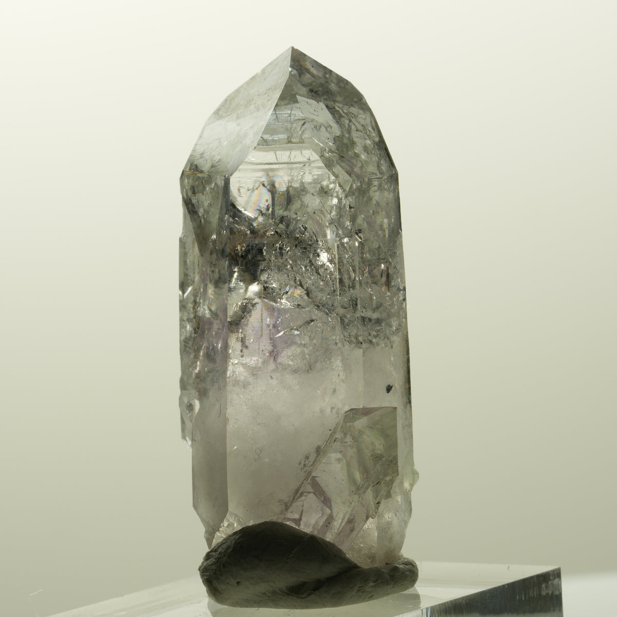 Skelett Phantom Amethyst mit Prehnit, Hämatit Streep Mine, Goboboseb, Namibia 44*24*16mm #14852