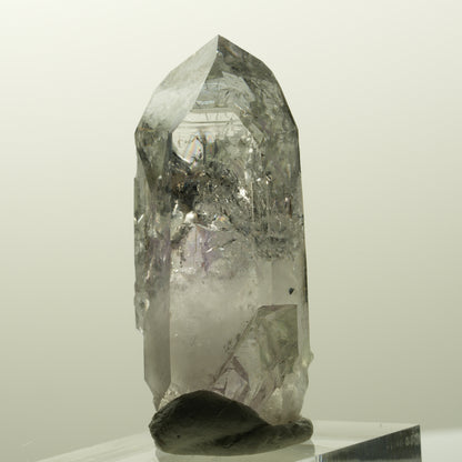 Skelett Phantom Amethyst mit Prehnit, Hämatit Streep Mine, Goboboseb, Namibia 44*24*16mm #14852