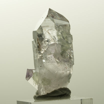 Skelett Phantom Amethyst mit Prehnit, Hämatit Streep Mine, Goboboseb, Namibia 44*24*16mm #14852