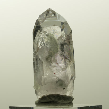 Skelett Phantom Amethyst mit Prehnit, Hämatit Streep Mine, Goboboseb, Namibia 44*24*16mm #14852
