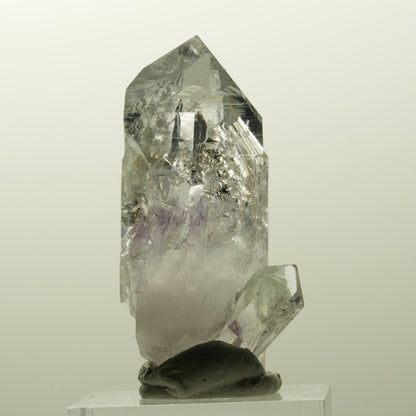 Skelett Phantom Amethyst mit Prehnit, Hämatit Streep Mine, Goboboseb, Namibia 44*24*16mm #14852