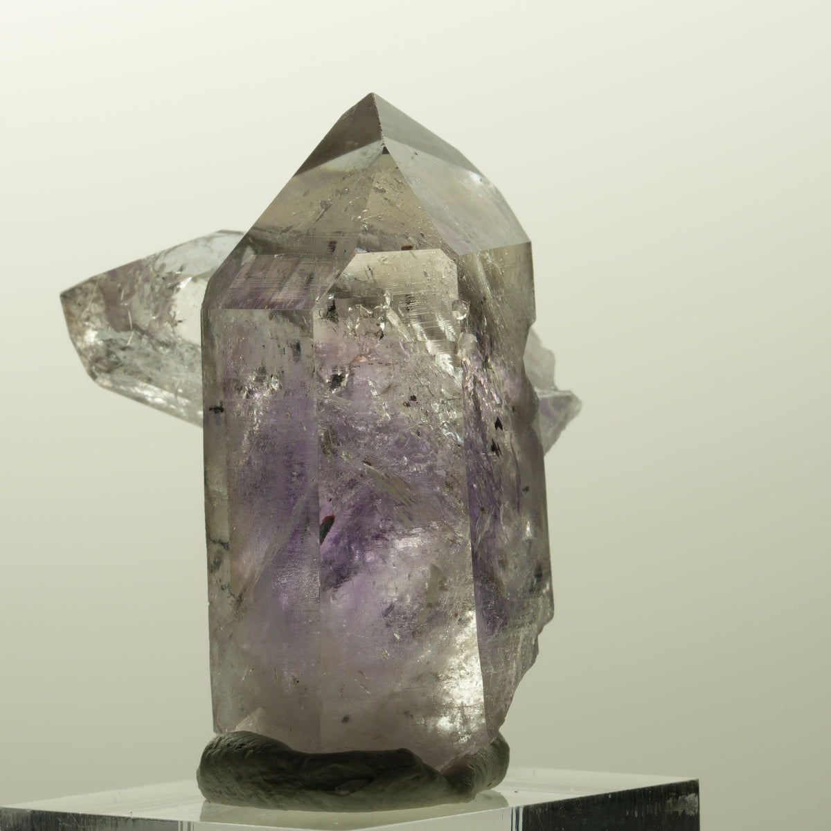 Harlekin Lemurian Phantom Amethyst mit Analcim Streep Mine, Goboboseb, Namibia 42*32*31mm #14853