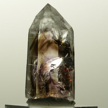 Enhydro Lemurian Phantom Amethyst, Hämatit, 4x Blase Streep Mine Namibia 47*23*20mm #14854