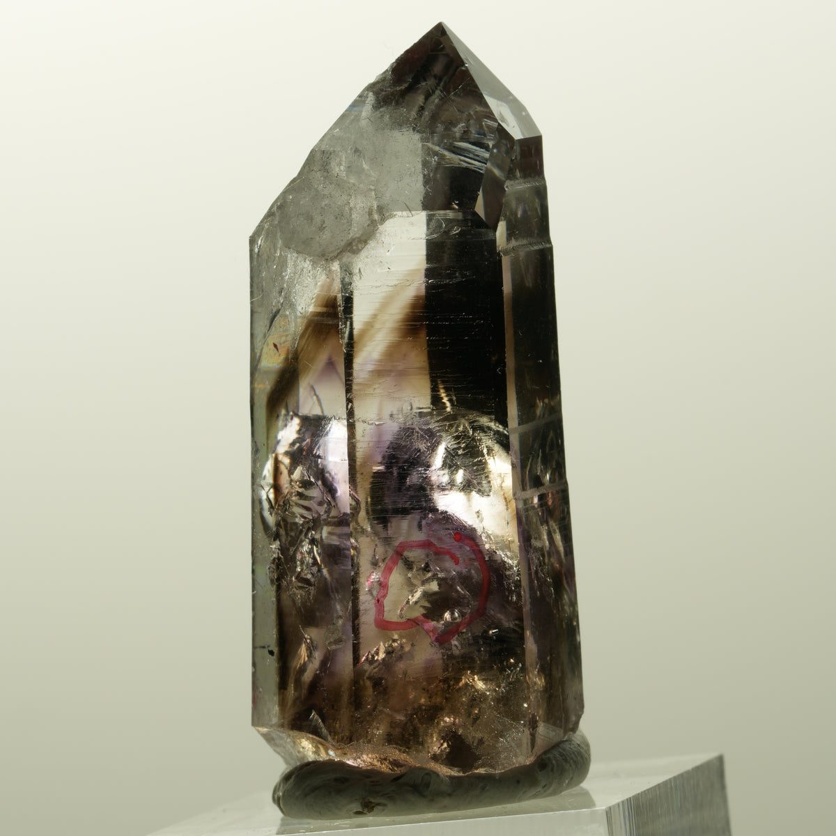 Enhydro Lemurian Phantom Amethyst, Hämatit, 4x Blase Streep Mine Namibia 47*23*20mm #14854