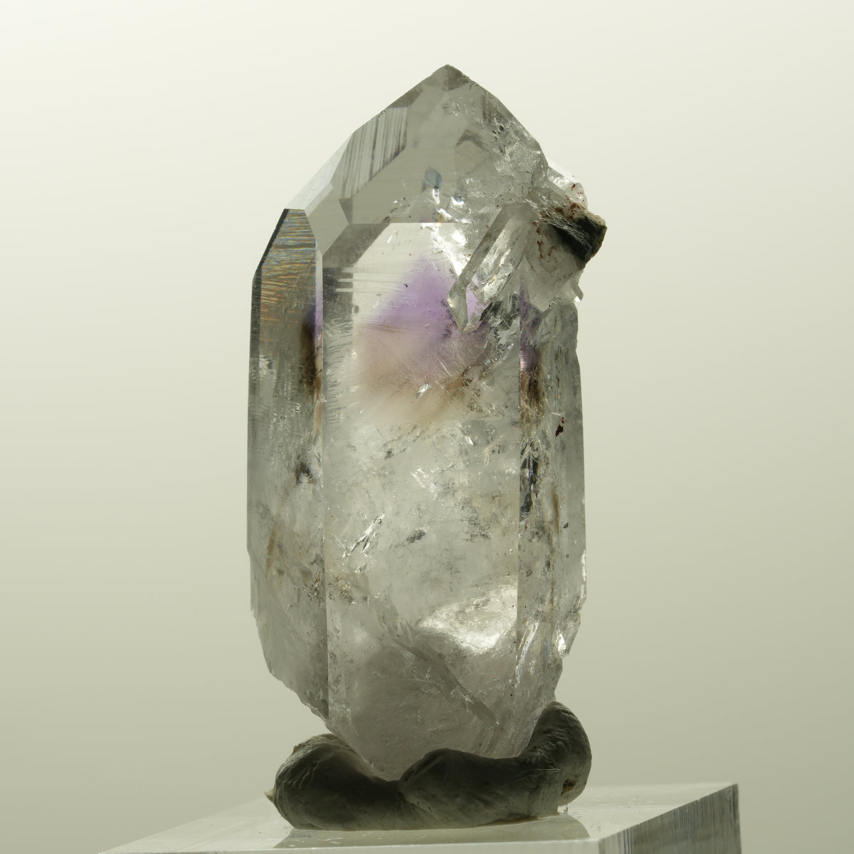 Klare Lemurian Phantom Amethyst Spitze Streep Mine Goboboseb, Namibia 45*24*17mm #14855