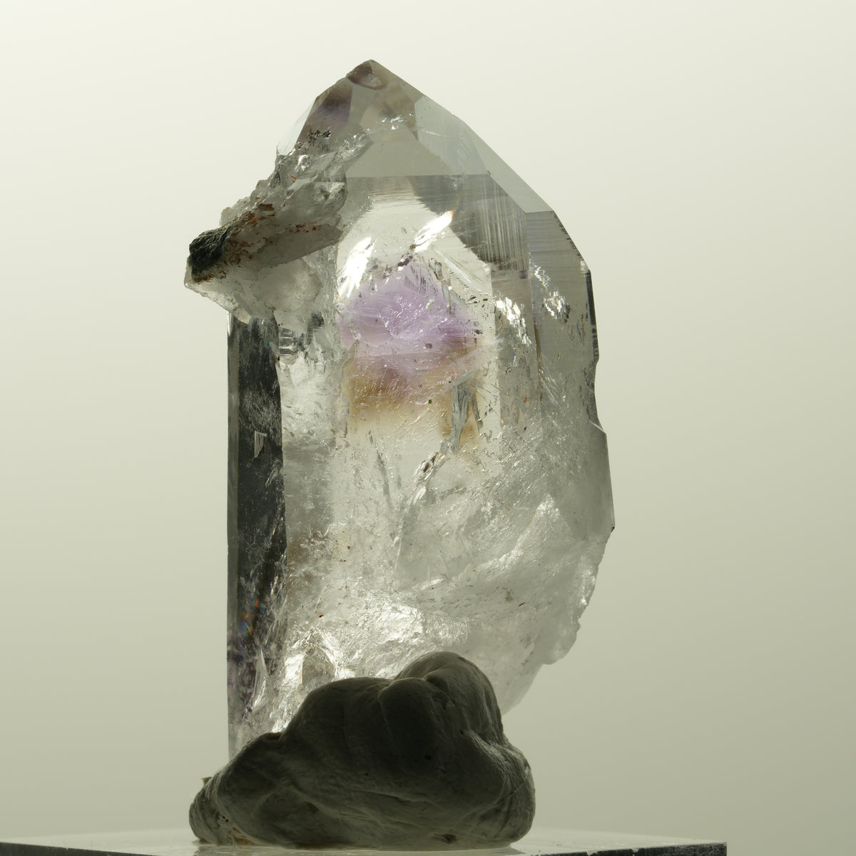 Klare Lemurian Phantom Amethyst Spitze Streep Mine Goboboseb, Namibia 45*24*17mm #14855