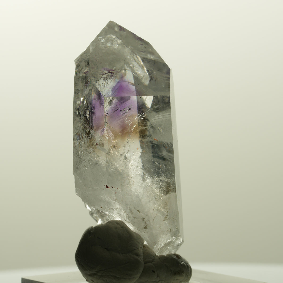 Klare Lemurian Phantom Amethyst Spitze Streep Mine Goboboseb, Namibia 45*24*17mm #14855