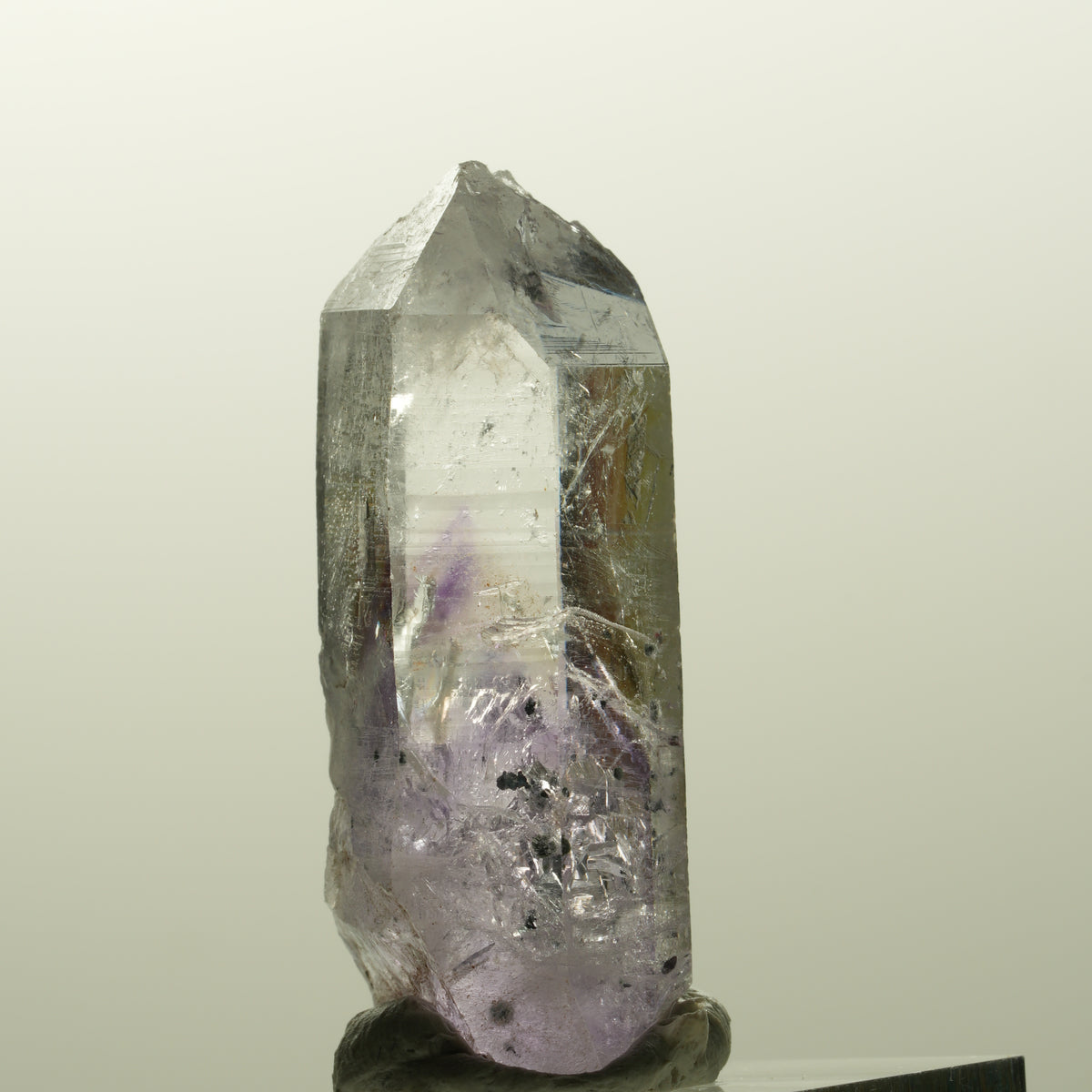 Harlekin Lemurian Phantom Amethyst Spitze Streep Mine, Goboboseb, Namibia 40*17*14mm #14856