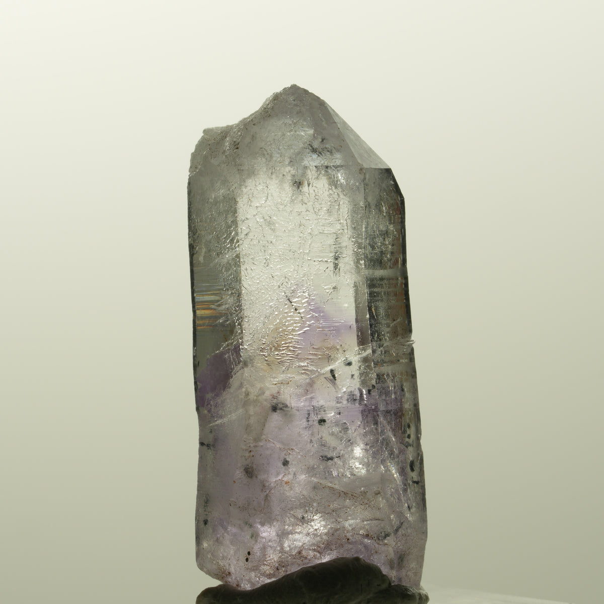 Harlekin Lemurian Phantom Amethyst Spitze Streep Mine, Goboboseb, Namibia 40*17*14mm #14856
