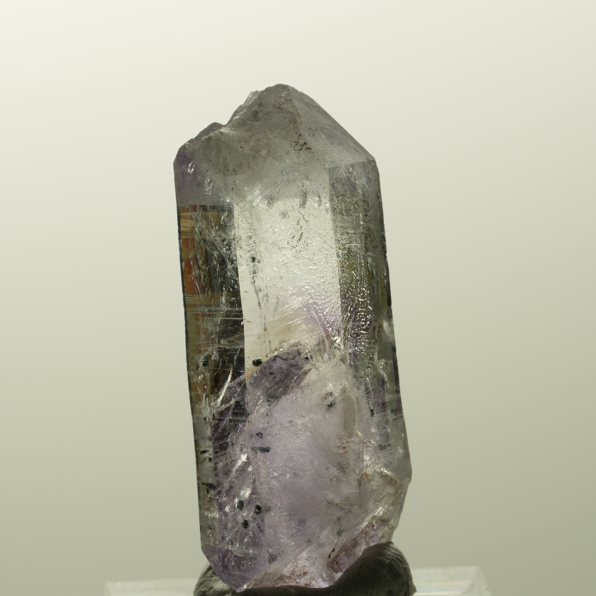 Harlekin Lemurian Phantom Amethyst Spitze Streep Mine, Goboboseb, Namibia 40*17*14mm #14856