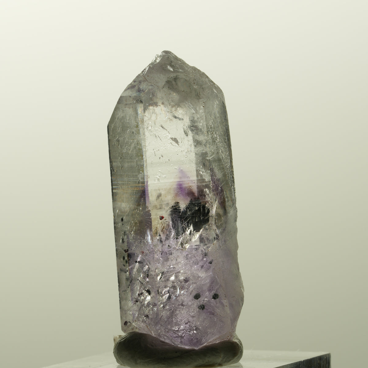 Harlekin Lemurian Phantom Amethyst Spitze Streep Mine, Goboboseb, Namibia 40*17*14mm #14856