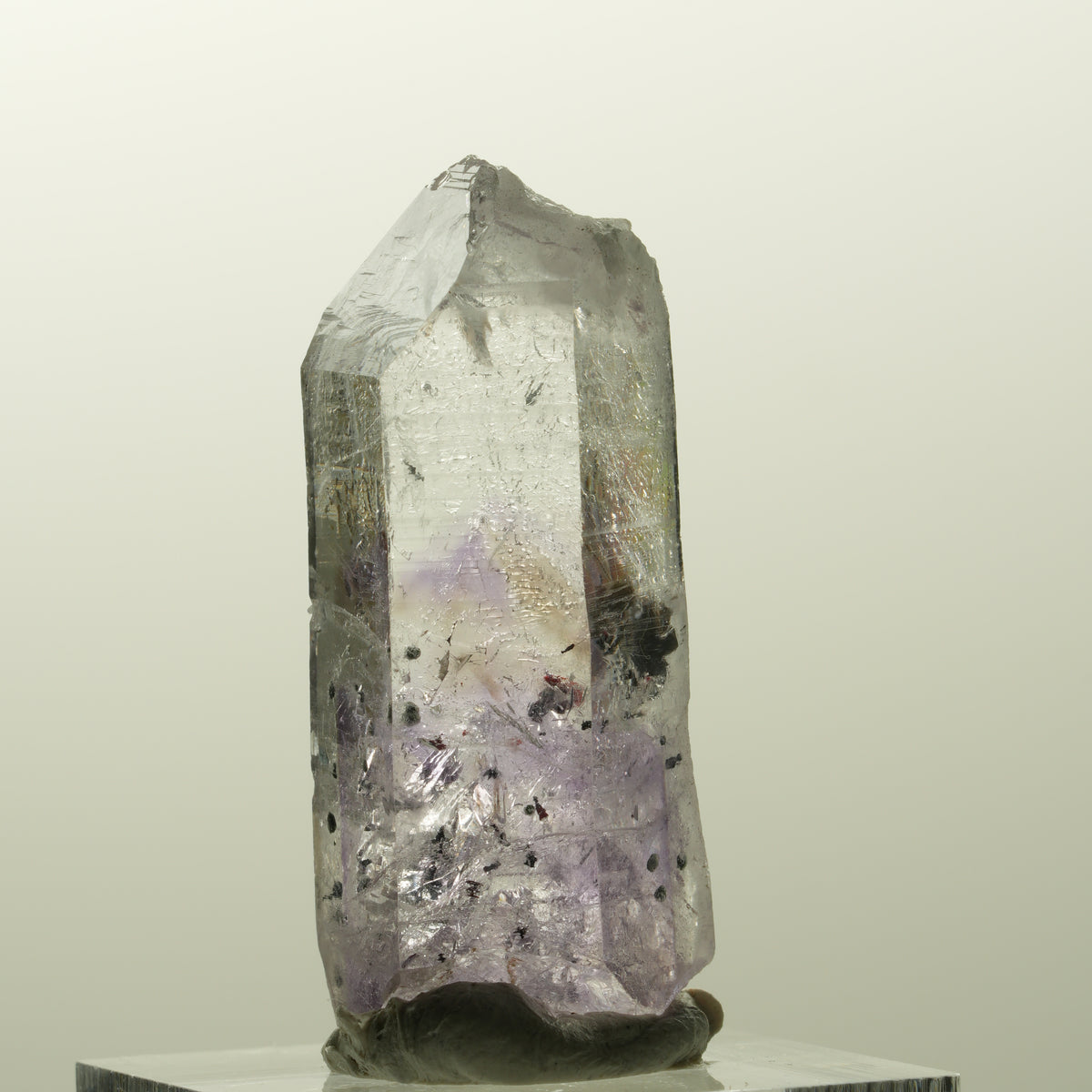 Harlekin Lemurian Phantom Amethyst Spitze Streep Mine, Goboboseb, Namibia 40*17*14mm #14856