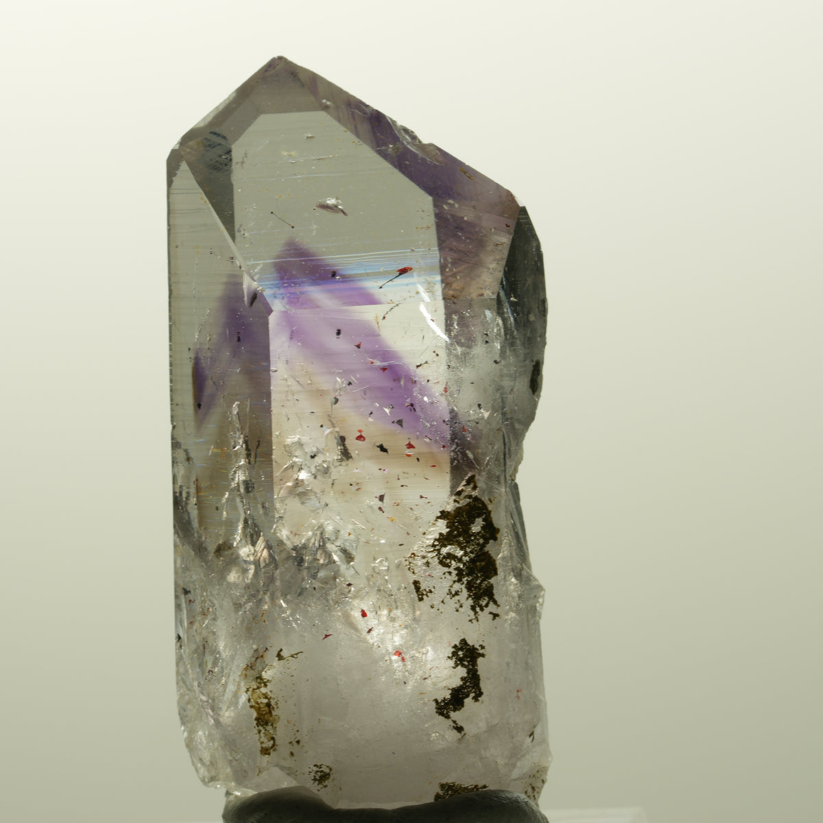 Harlekin Lemurian Phantom Amethyst Spitze Streep Mine, Goboboseb, Namibia 45*22*17mm #14858
