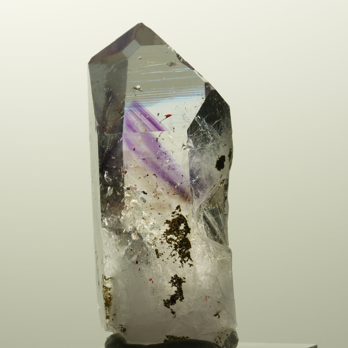 Harlekin Lemurian Phantom Amethyst Spitze Streep Mine, Goboboseb, Namibia 45*22*17mm #14858