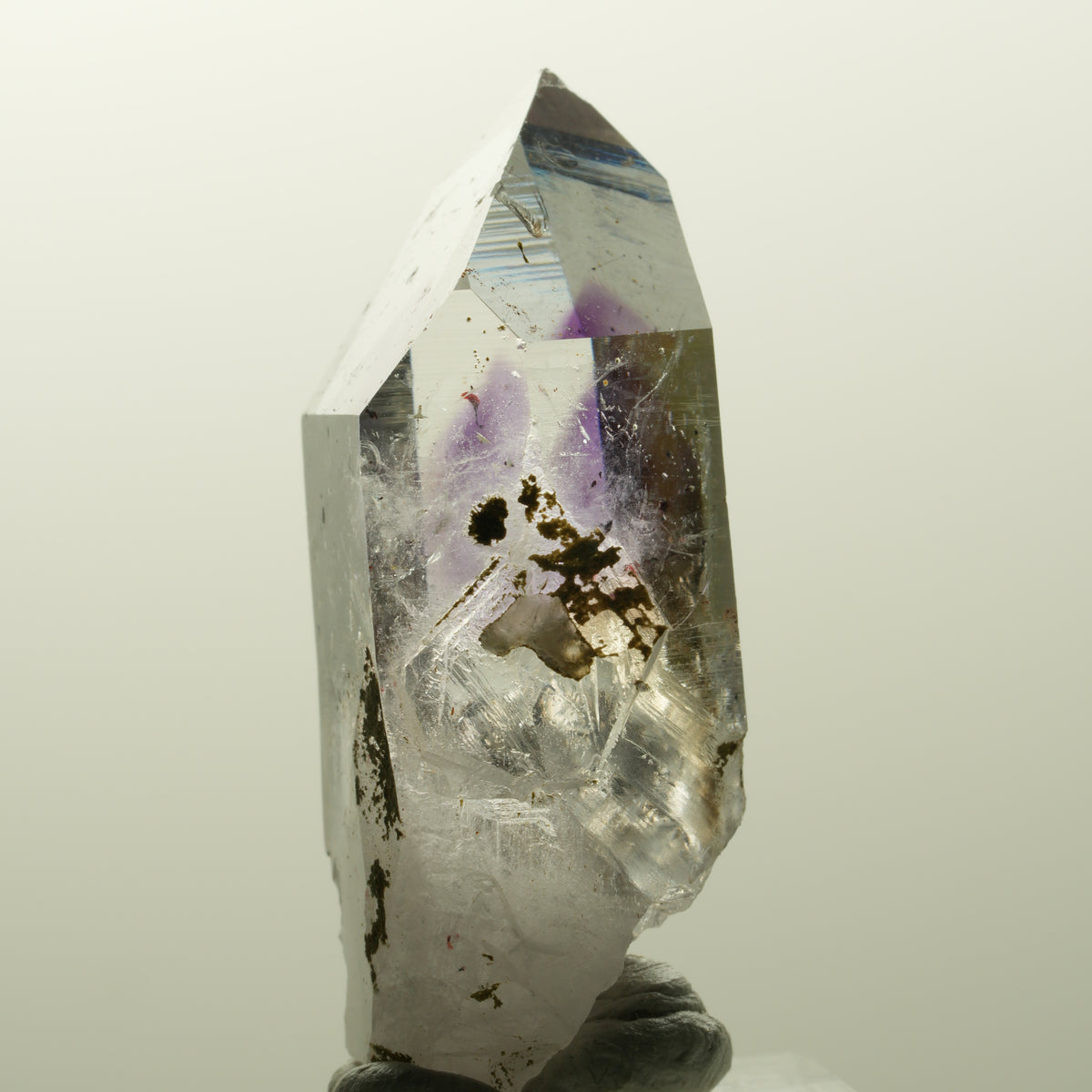 Harlekin Lemurian Phantom Amethyst Spitze Streep Mine, Goboboseb, Namibia 45*22*17mm #14858