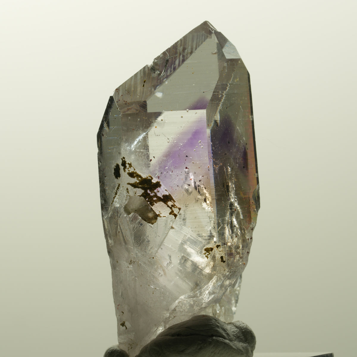 Harlekin Lemurian Phantom Amethyst Spitze Streep Mine, Goboboseb, Namibia 45*22*17mm #14858