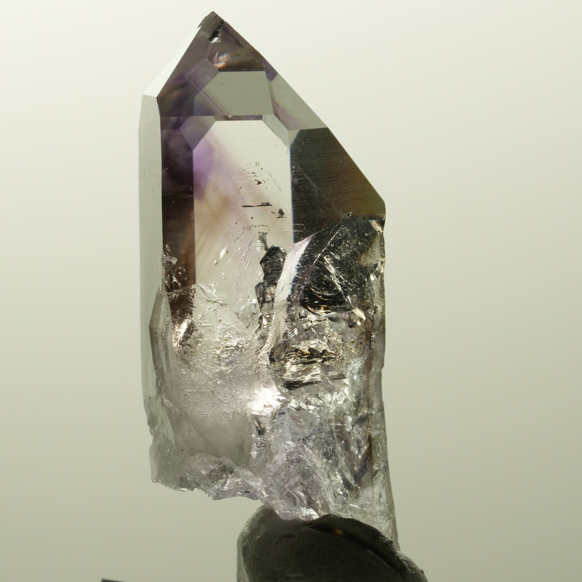 Harlekin Lemurian Phantom Amethyst Spitze Streep Mine, Goboboseb, Namibia 49*21*18mm #14859