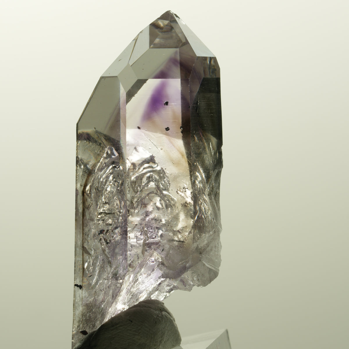 Harlekin Lemurian Phantom Amethyst Spitze Streep Mine, Goboboseb, Namibia 49*21*18mm #14859