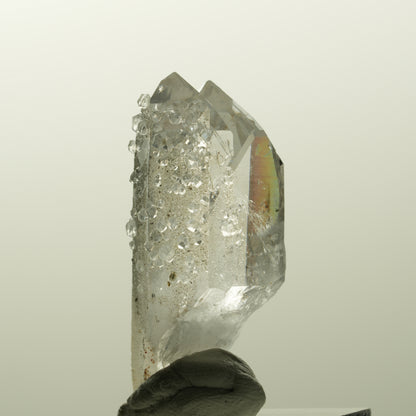 Lemurian Phantom Rauchquarz mit Analcim, Hämatit Streep Mine Goboboseb, Namibia 40*18*14mm #14860