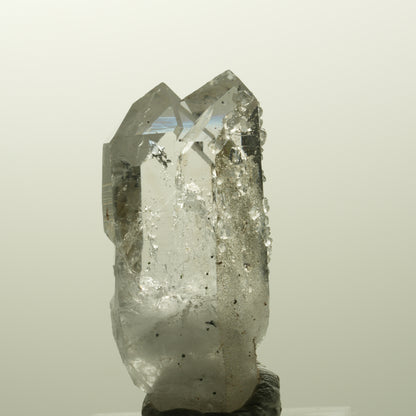 Lemurian Phantom Rauchquarz mit Analcim, Hämatit Streep Mine Goboboseb, Namibia 40*18*14mm #14860