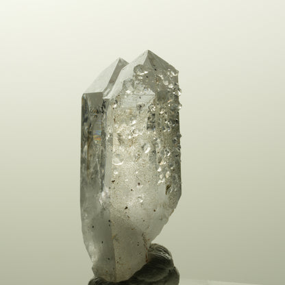 Lemurian Phantom Rauchquarz mit Analcim, Hämatit Streep Mine Goboboseb, Namibia 40*18*14mm #14860