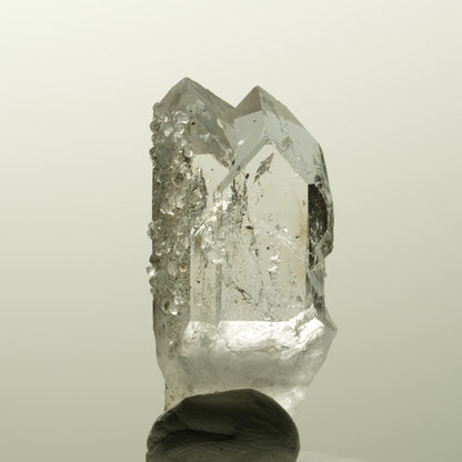Lemurian Phantom Rauchquarz mit Analcim, Hämatit Streep Mine Goboboseb, Namibia 40*18*14mm #14860