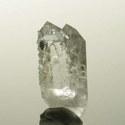 Lemurian Phantom Rauchquarz mit Analcim, Hämatit Streep Mine Goboboseb, Namibia 40*18*14mm #14860