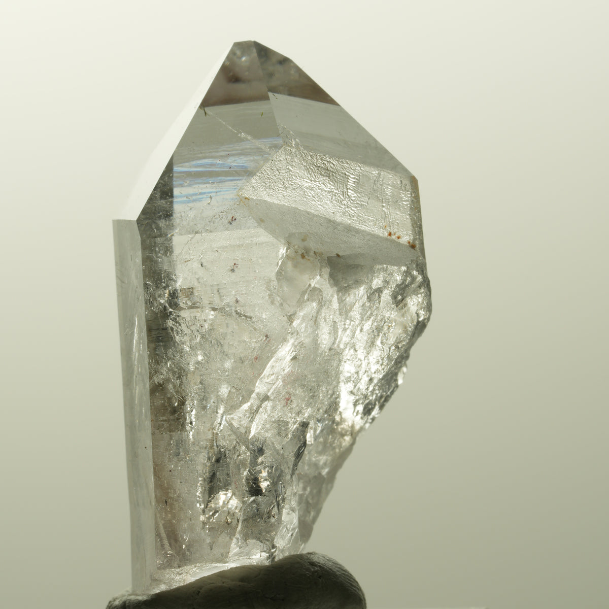 Harlekin Lemurian Phantom Amethyst Spitze Streep Mine, Goboboseb, Namibia 40*23*18mm #14861