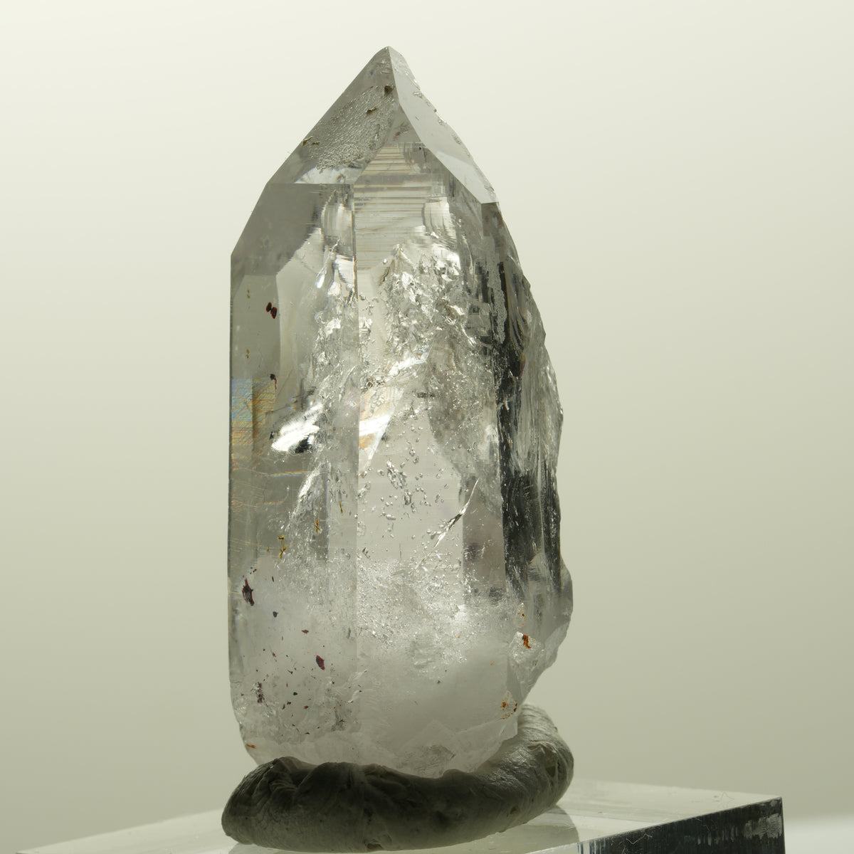Harlekin Lemurian Phantom Amethyst Spitze Streep Mine, Goboboseb, Namibia 42*20*15mm #14862