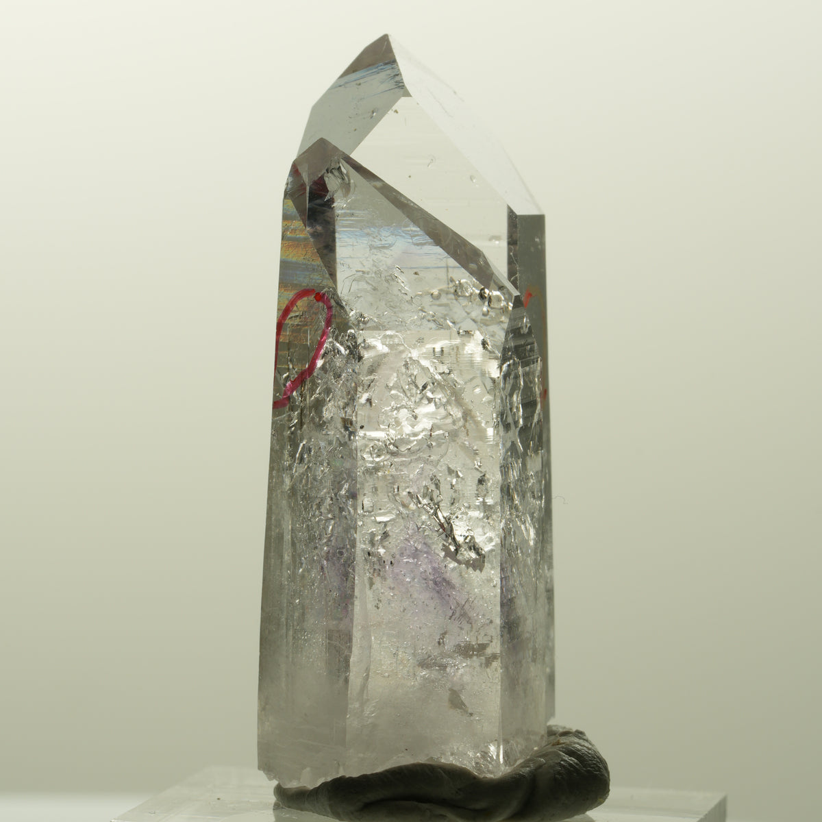 Enhydro Lemurian Phantom Amethyst Spitze, 2x Blase Streep Mine, Namibia 43*20*14mm #14863