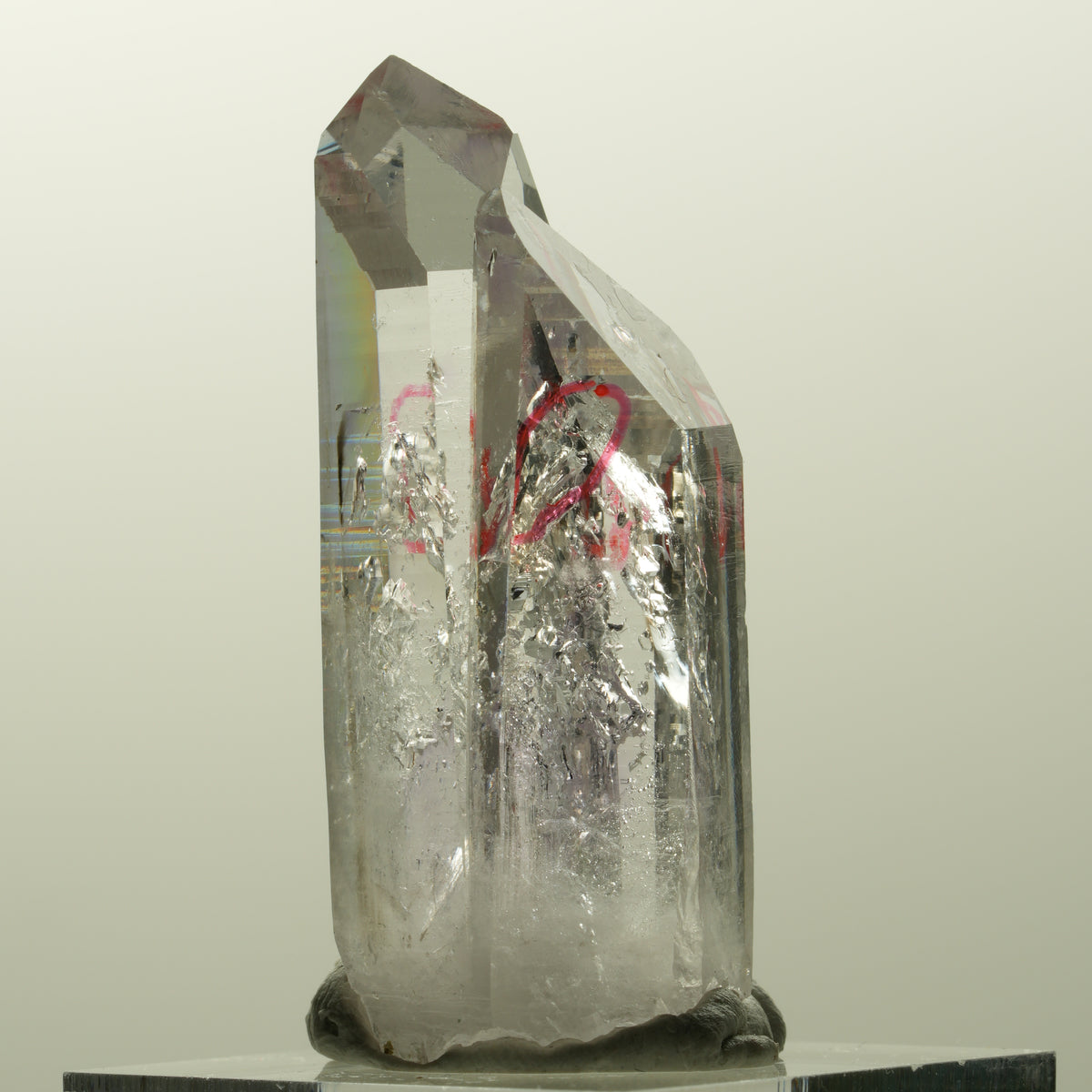 Enhydro Lemurian Phantom Amethyst Spitze, 2x Blase Streep Mine, Namibia 43*20*14mm #14863