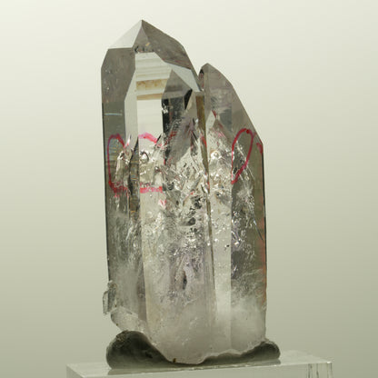 Enhydro Lemurian Phantom Amethyst Spitze, 2x Blase Streep Mine, Namibia 43*20*14mm #14863