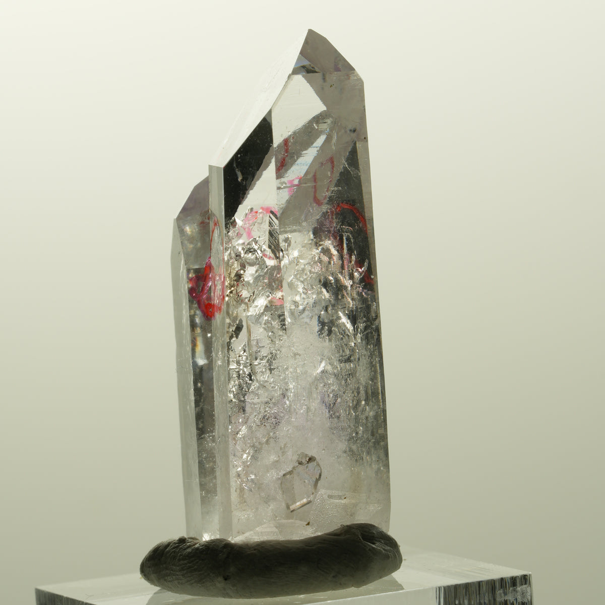 Enhydro Lemurian Phantom Amethyst Spitze, 2x Blase Streep Mine, Namibia 43*20*14mm #14863